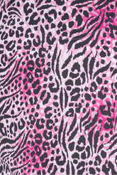Pinker Animal Print Wild Thing Damen Kasack Motiv Zoom